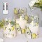 Set of 3 Lemon Decor Glass Flameless Candles – Flickering Battery-Operated LED Wax Pillars with Remote & Timer, Perfect for Spring, Holiday, and Home Décor